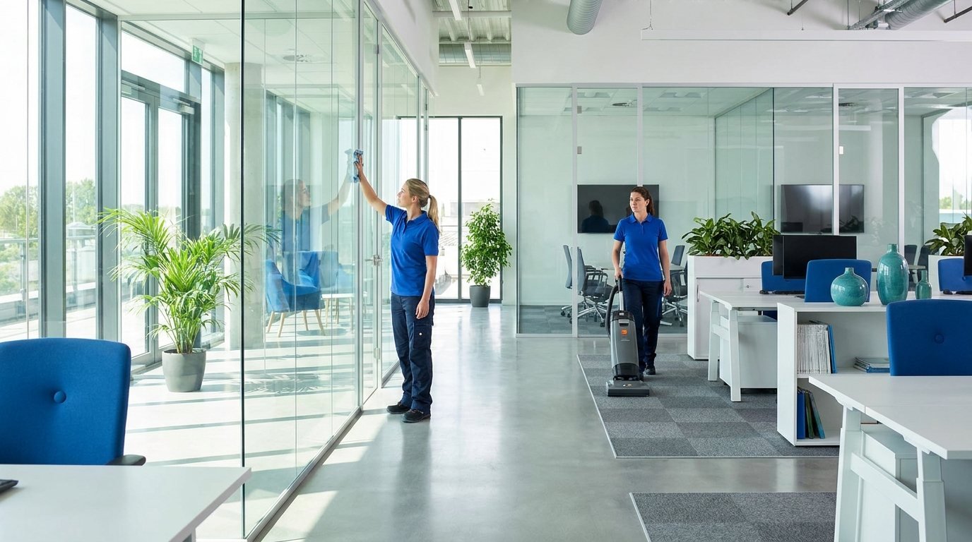Starbiz commercial cleaning crew at work